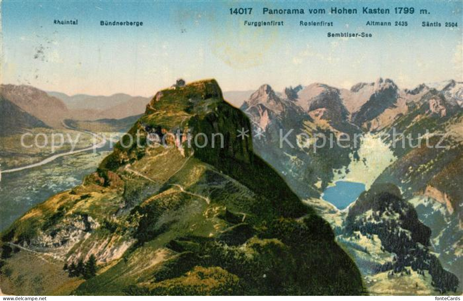 13300450 Hoher Kasten Gebirgspanorama Mit Blick Ins Rheintal Buendnerberge Hoher - Andere & Zonder Classificatie