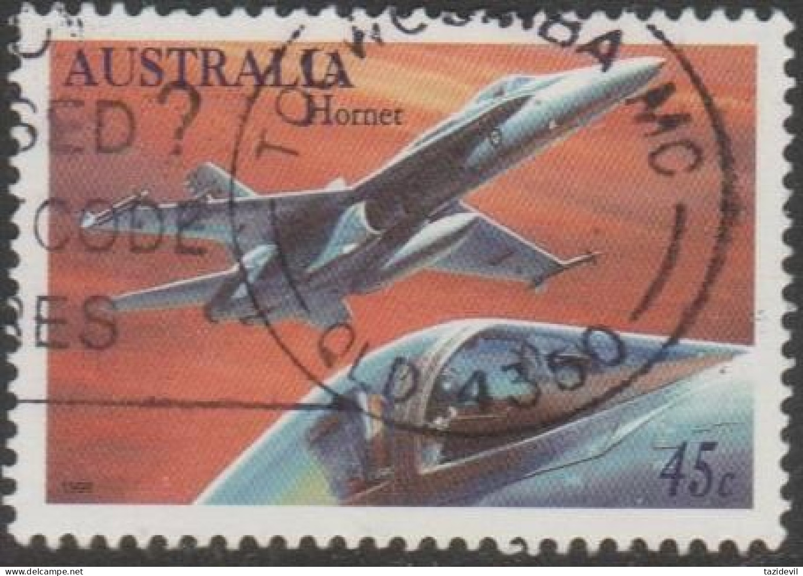 AUSTRALIA - USED 1996 45c Military Aircraft - Hornet - Used Stamps