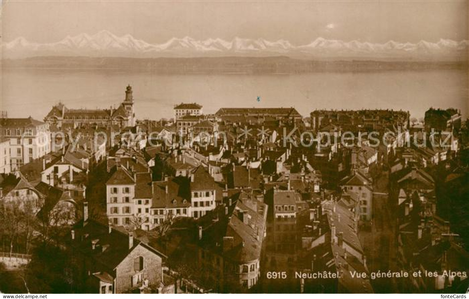 13300263 Neuchatel NE Fliegeraufnahme Mit See Und Alpen Neuchatel NE - Autres & Non Classés