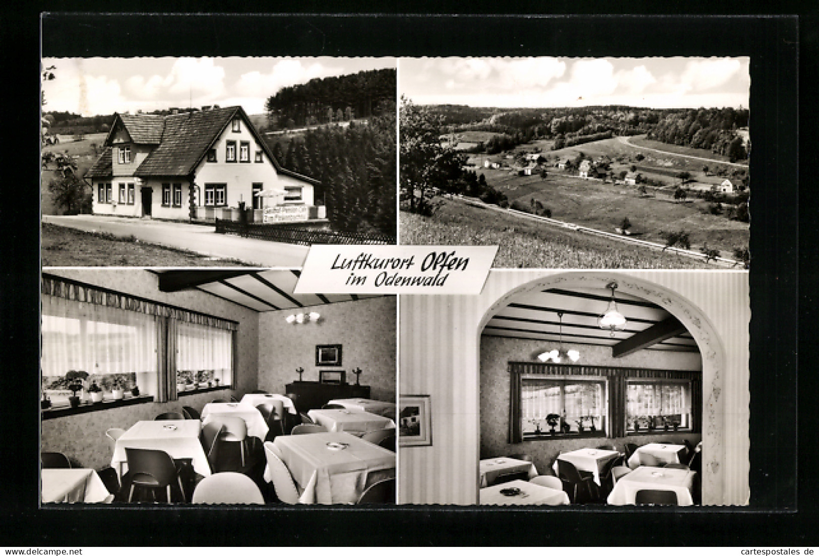 AK Olfen /Odenwald, Gasthaus-Pension-Cafe Zum Finkenbachtal, Bes. M. Eckert  - Odenwald