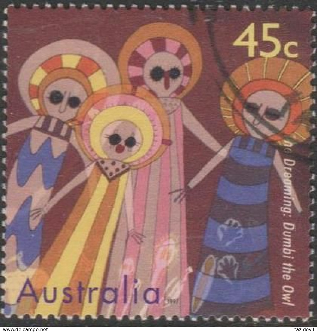 AUSTRALIA - USED 1997 45c The Dreaming - Dumbi The Owl - Used Stamps