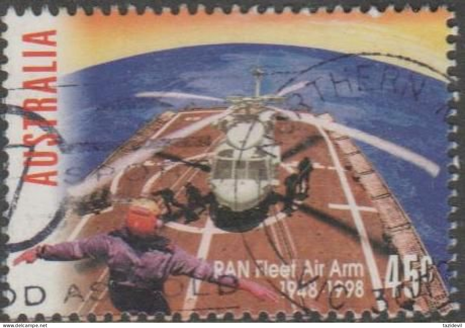 AUSTRALIA - USED 1998 45c 50th Anniversary Of The RAN Fleet Air Arm - Helicopter - Usados