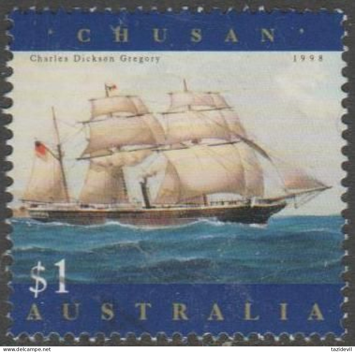 AUSTRALIA - USED 1998 $1.00 Maritime Heritage "Chusan" Ship - Used Stamps