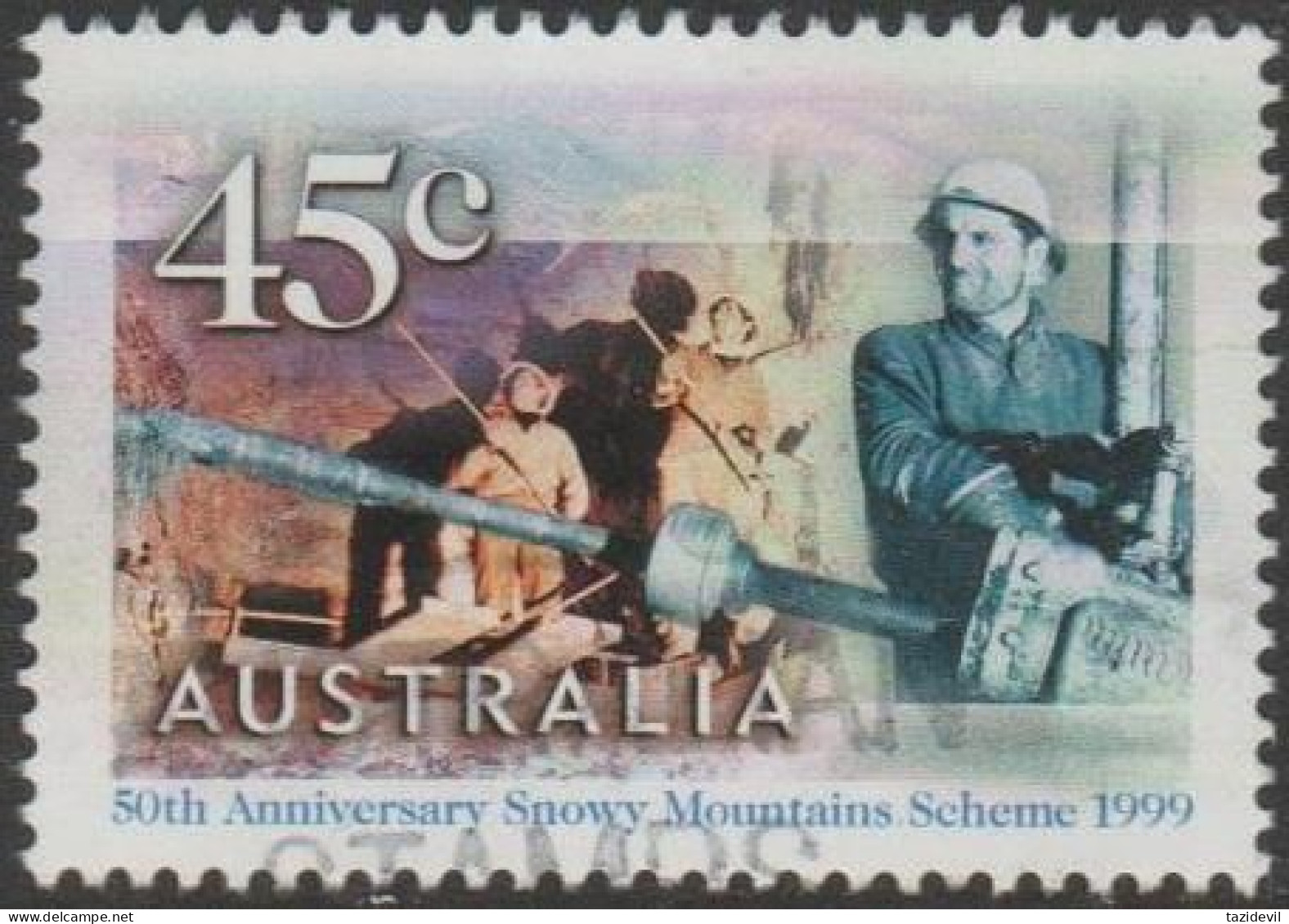 AUSTRALIA - USED 1999 45c Snowy Mountains Scheme - Drilling - Used Stamps