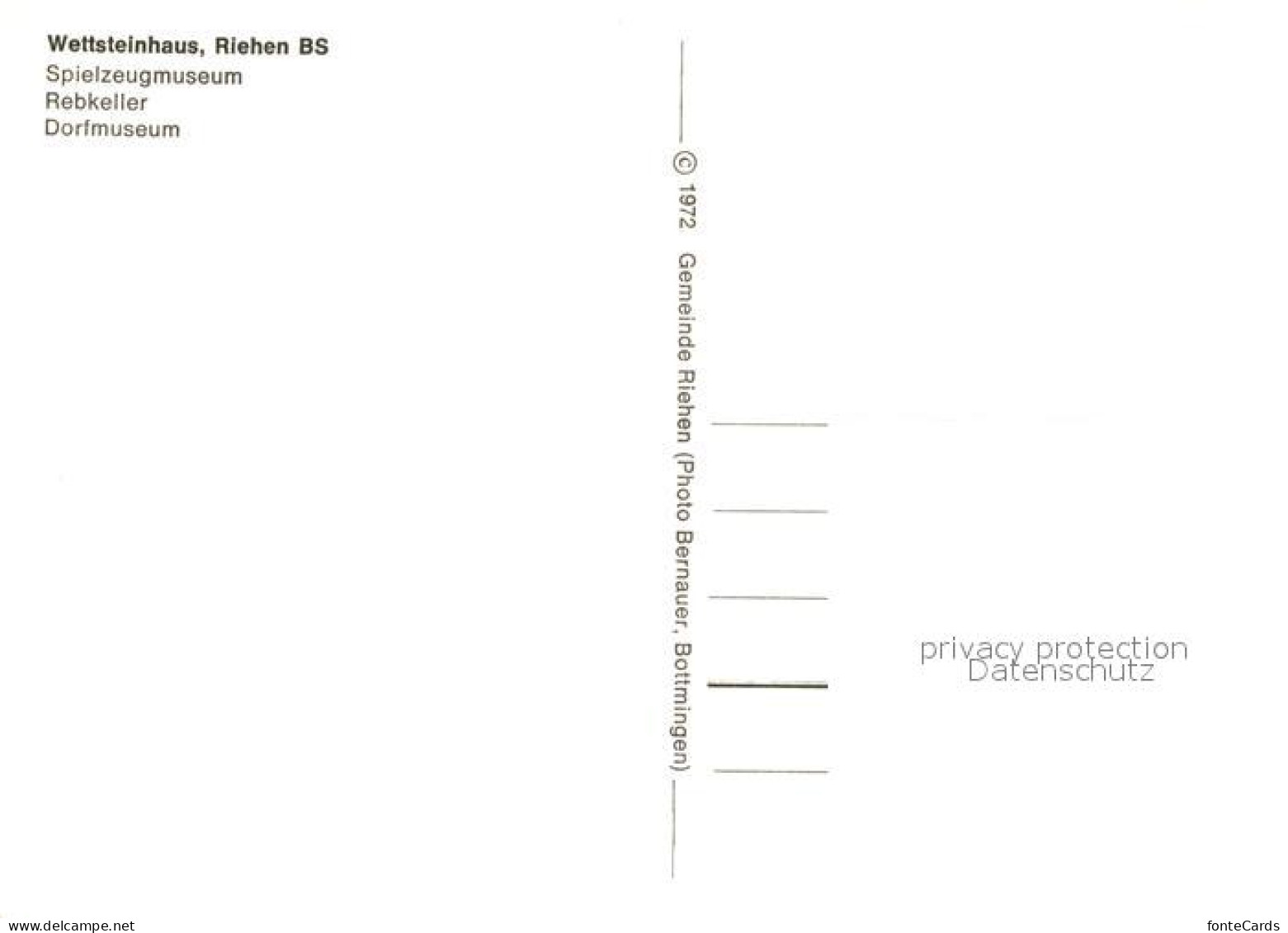 13298800 Riehen Wettsteinhaus Spielzeugmuseum Rebkeller Dorfmuseum Riehen - Other & Unclassified