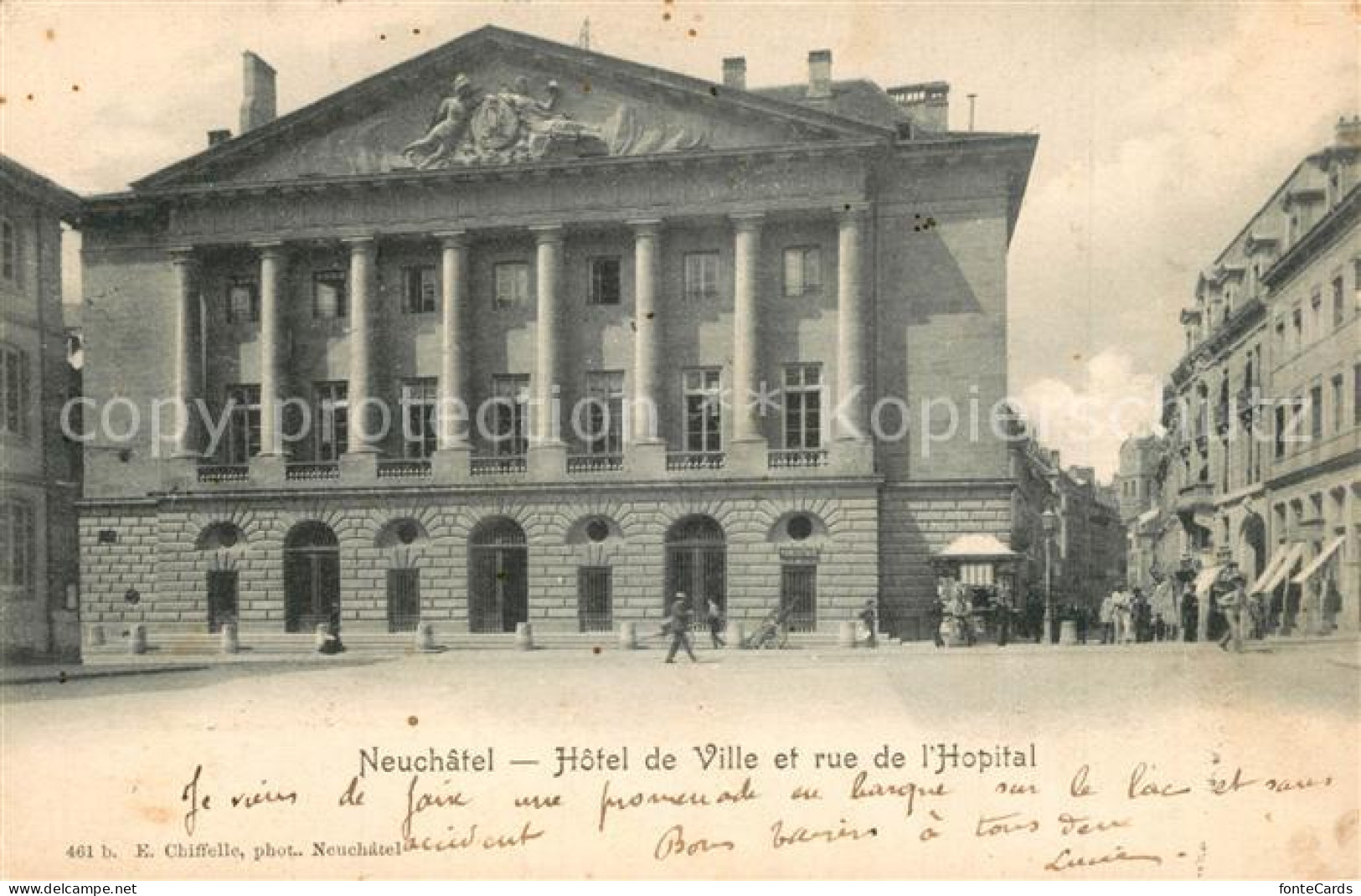 13298438 Neuchatel NE Hotel De Ville Et Rue De L Hopital Neuchatel NE - Andere & Zonder Classificatie