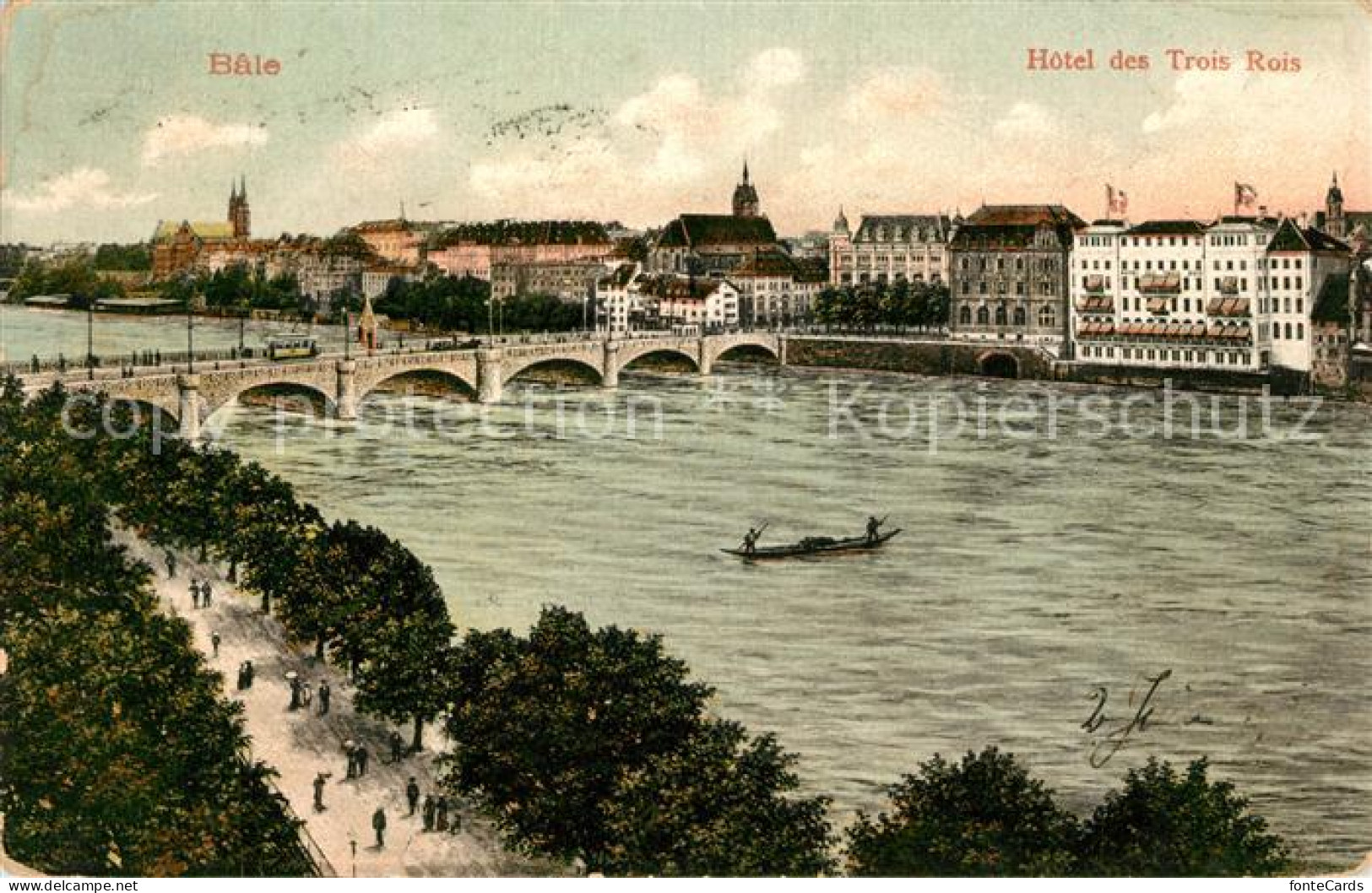 13298413 Basel BS Rheinpartie Mittlere-Bruecke Hotel Des Trois Rois Basel BS - Altri & Non Classificati