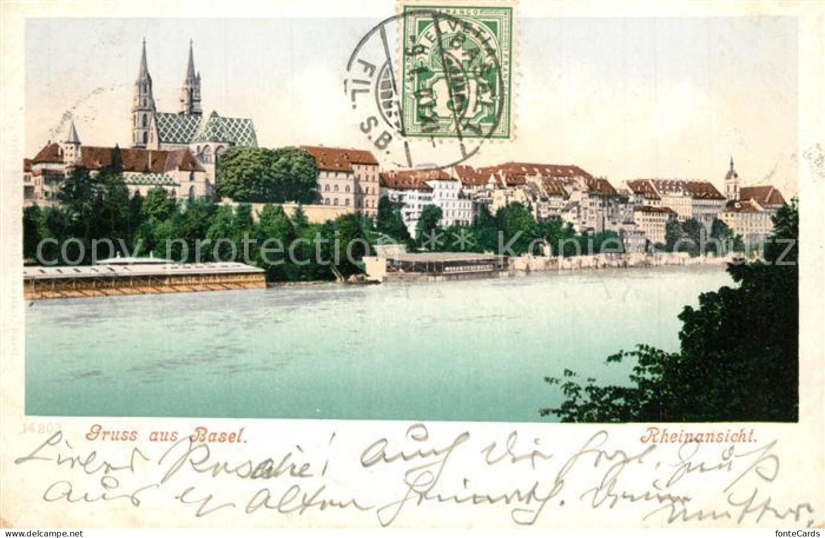 13298398 Basel BS Rheinpartie Mit Muenster Basel BS - Altri & Non Classificati