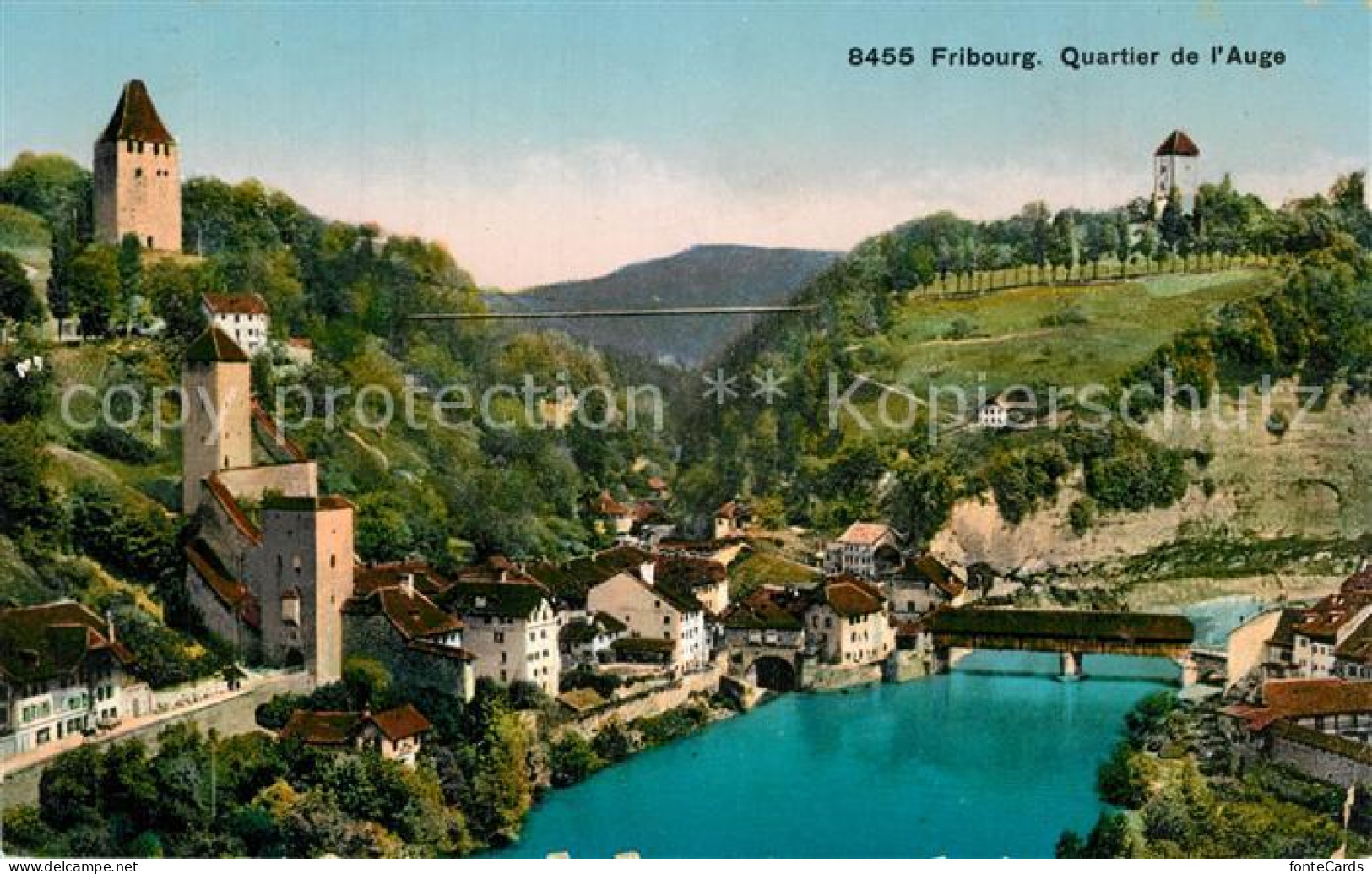 13298374 Fribourg FR Fliegeraufnahme Quartier De L Auge Fribourg FR - Andere & Zonder Classificatie