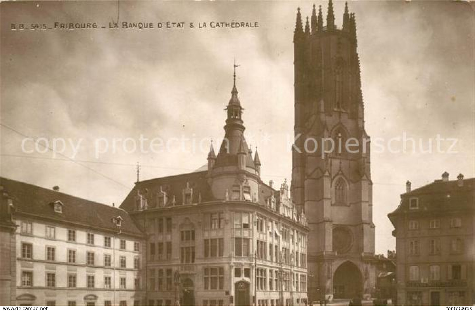 13298368 Fribourg FR Banque D`Etat Et Cathedral Fribourg FR - Sonstige & Ohne Zuordnung