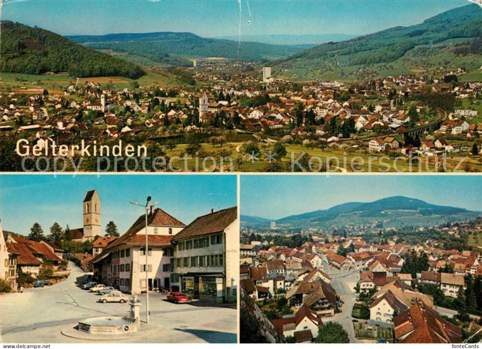 13298160 Gelterkinden Panorama Ortszentrum Blick Zur Kirche Gelterkinden - Altri & Non Classificati