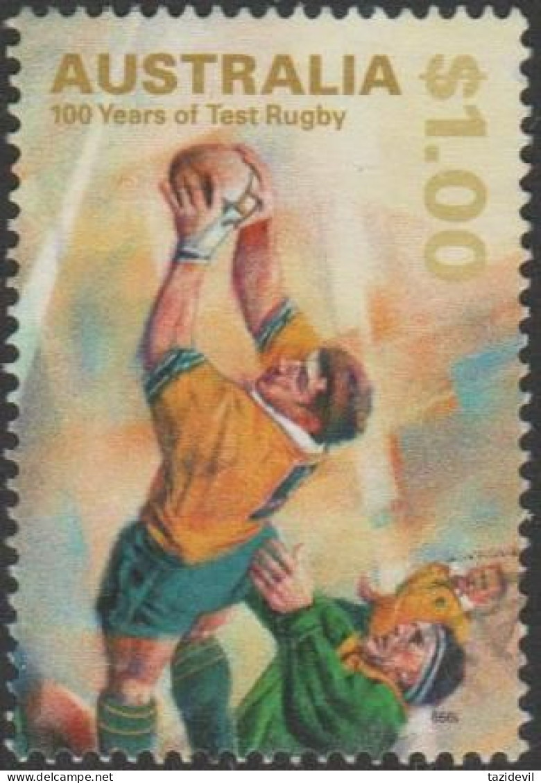 AUSTRALIA - USED 1999 $1.00 100 Years Of Test Rugby In Australia Try- Vs South Africa - Usati