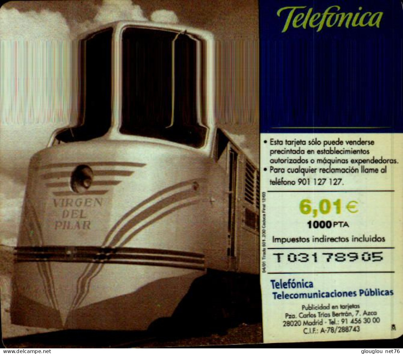 TELECARTE ETRANGERE.....TRAIN. - Treni