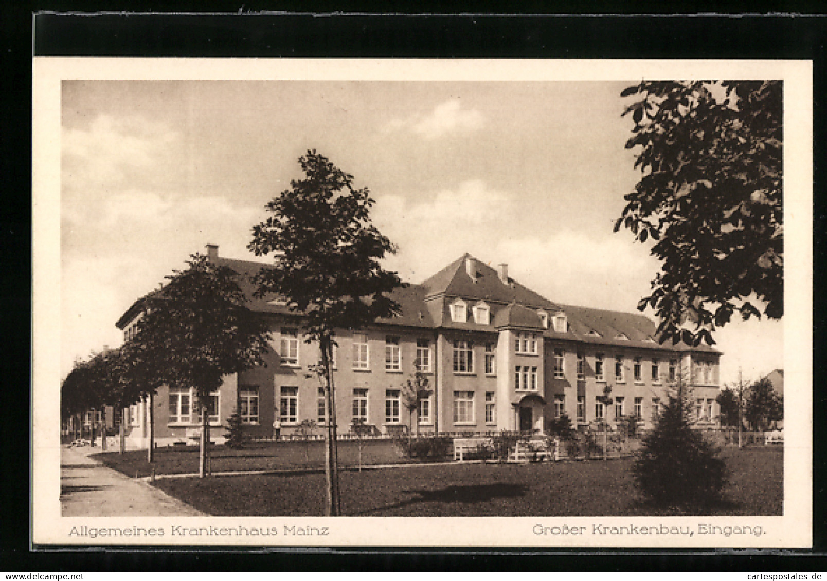 AK Mainz, Allgemeines Krankenhaus, Grosser Krankenbau, Eingang  - Mainz