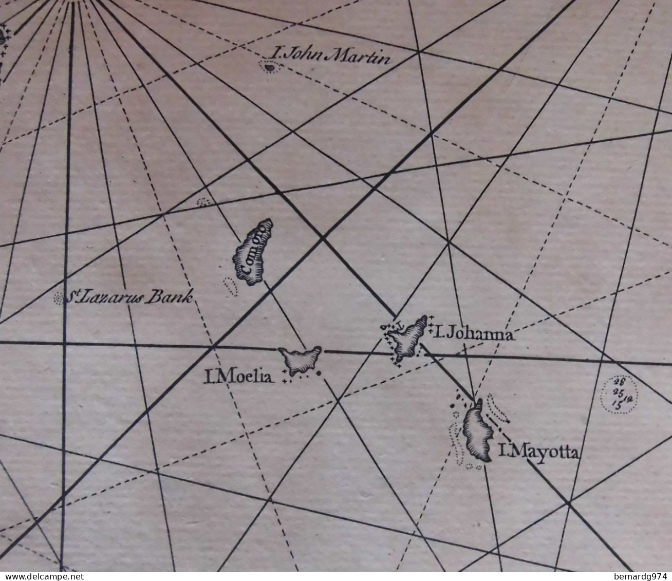 Madagascar : Rarissime Carte Du Canal Du Mozambique Par Herbert  (1754) - Geographische Kaarten