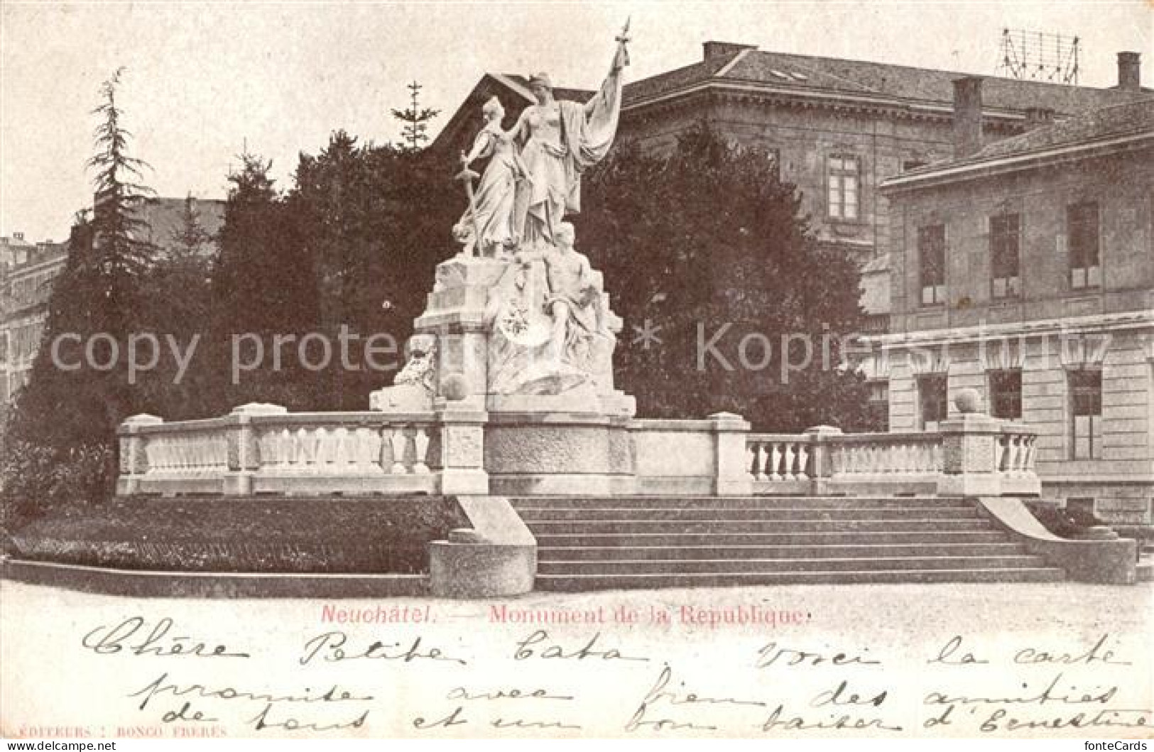 13297144 Neuchatel NE Monument De La Republique Neuchatel NE - Sonstige & Ohne Zuordnung