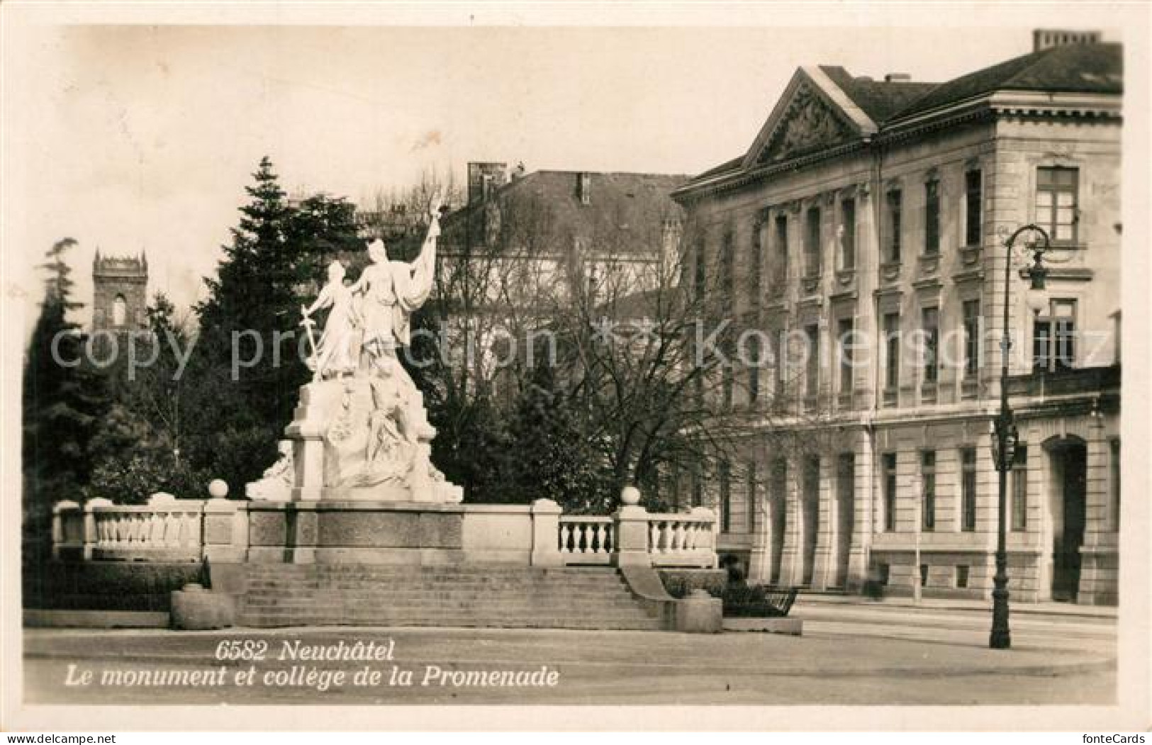 13297092 Neuchatel NE Monument Et College De La Promenade Neuchatel NE - Andere & Zonder Classificatie