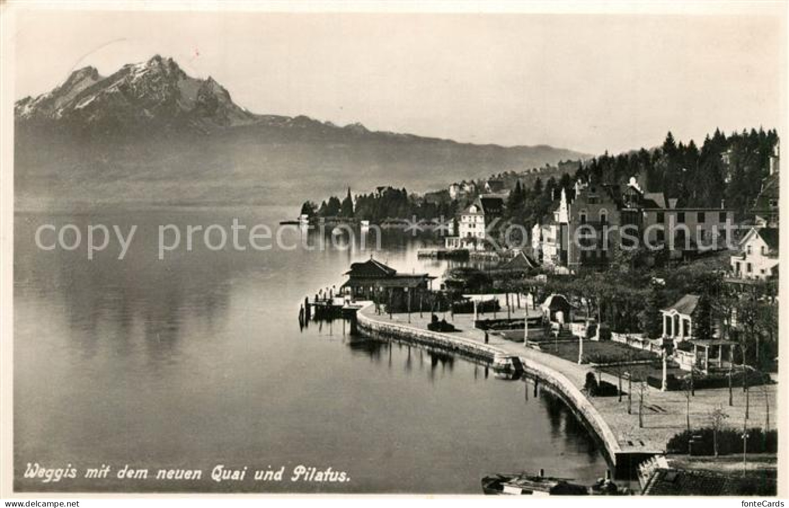 13296682 Weggis Vierwaldstaettersee Mit Quai Und Pilatus Weggis Vierwaldstaetter - Other & Unclassified