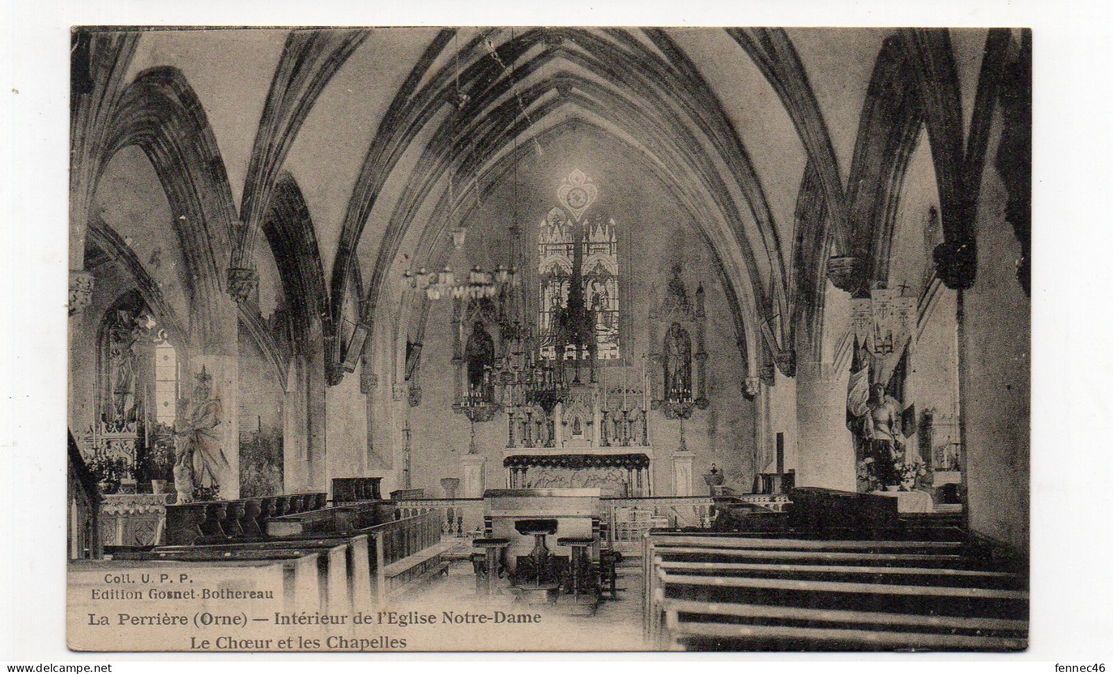 61 - LA PERRIÈRE - Intérieur De L'Eglise Notre-Dame - Le Chœur Et Les Chapelles  (K160) - Mortagne Au Perche