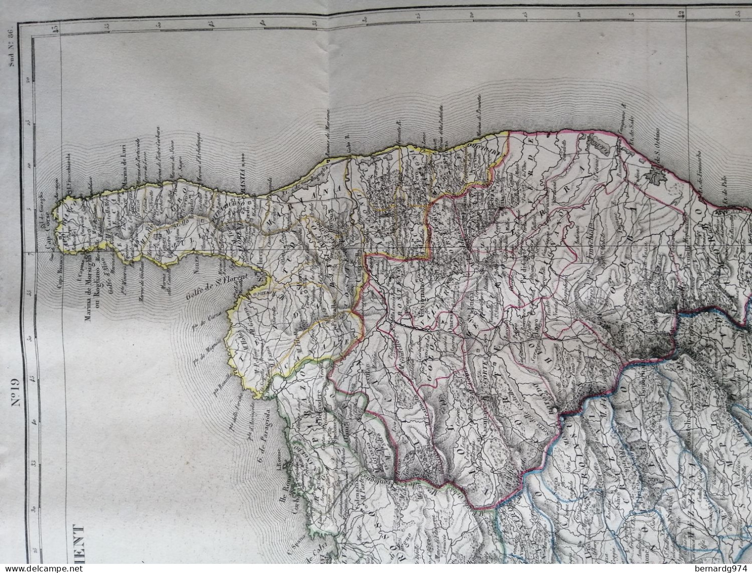 Corse : Rare Carte Grand Format Dépliante De 1827 Par  Perrot Et Aupick - Cartes Géographiques