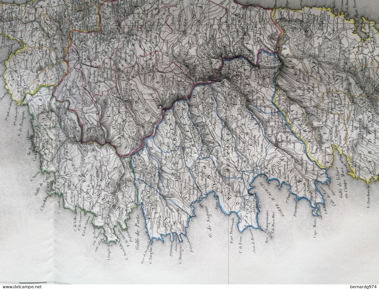 Corse : Rare Carte Grand Format Dépliante De 1827 Par  Perrot Et Aupick - Cartes Géographiques