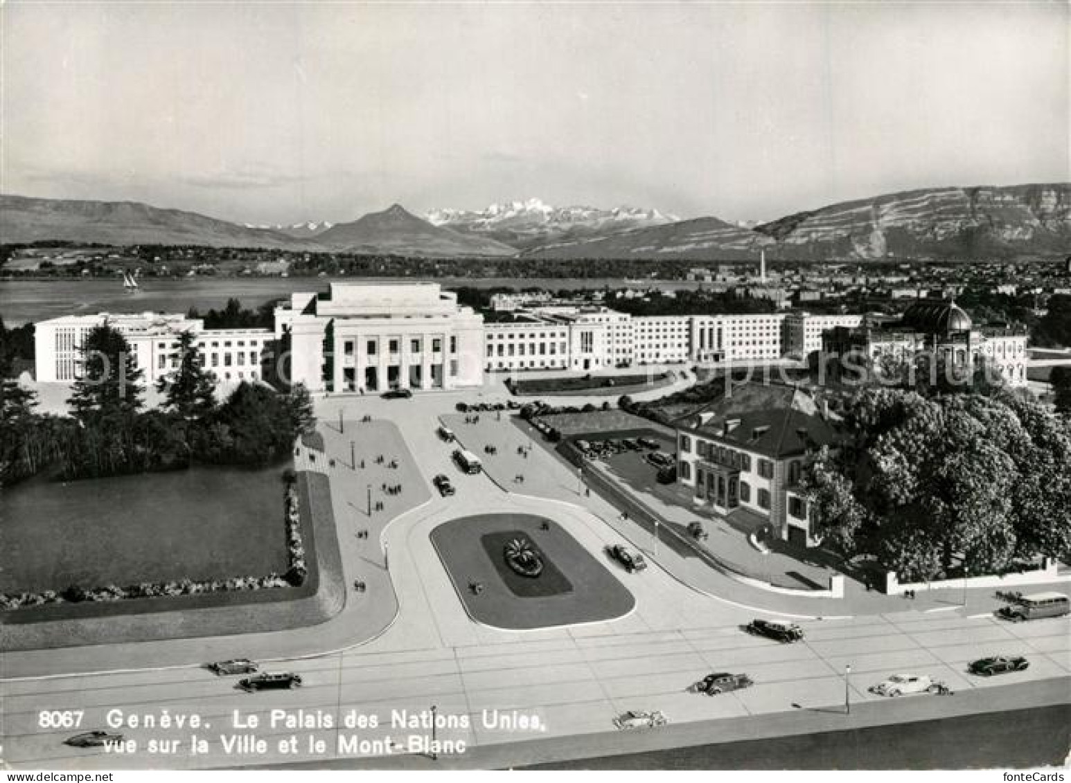 13296444 Geneve GE Le Palais Des Nations Unies Vue Sur La Ville Et Le Mont Blanc - Autres & Non Classés