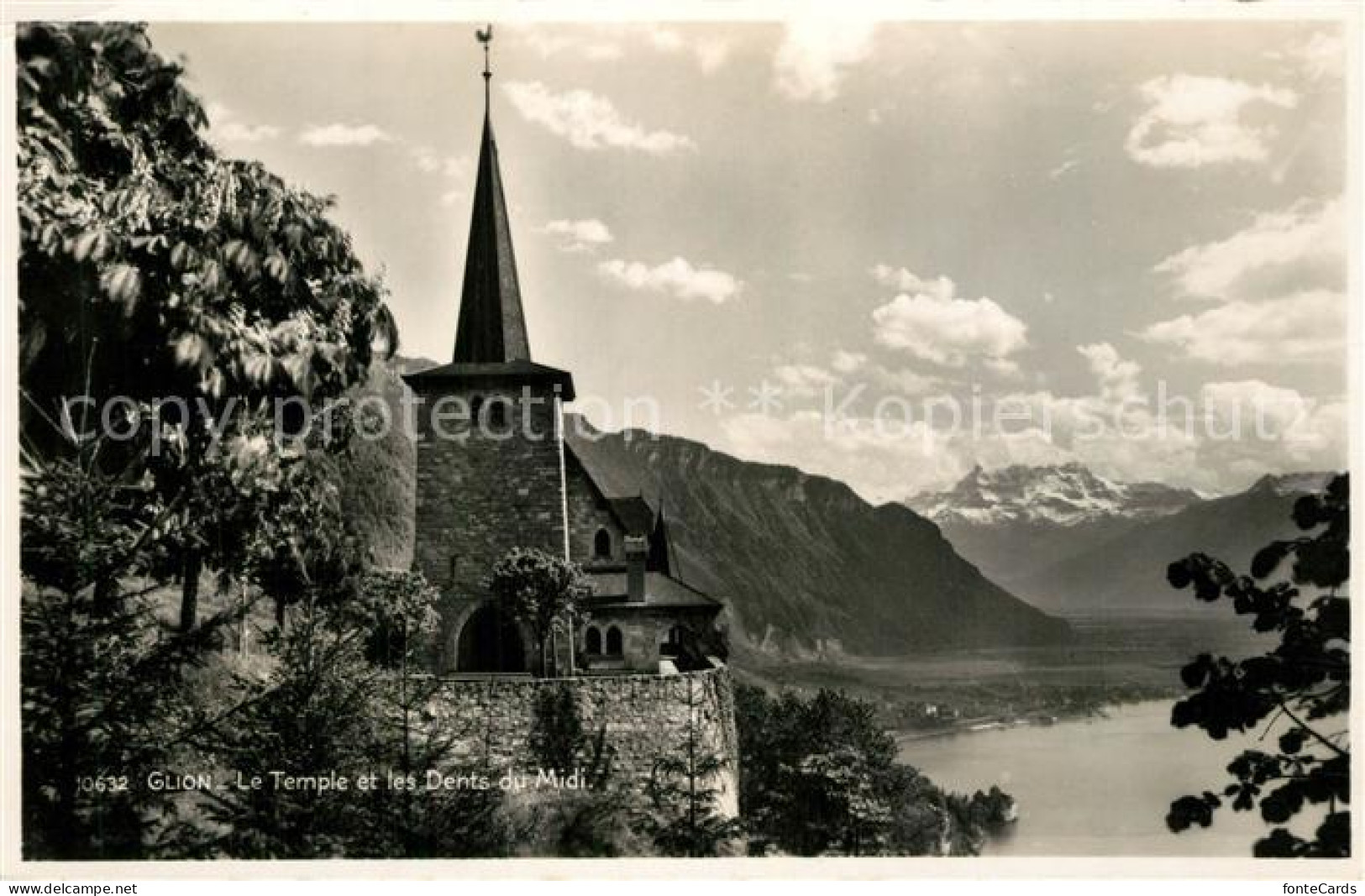 13296430 Glion Le Temple Et Les Dents Du Midi Glion - Altri & Non Classificati