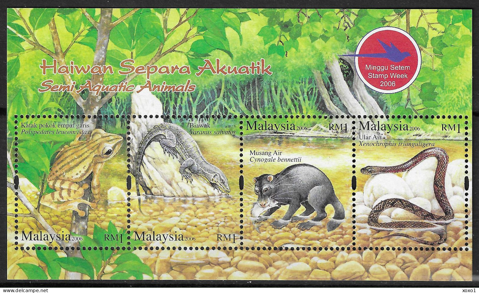 Malaysia 2006 MiNr. (Block 112)  Mammals, Frogs , Reptiles S\sh  MNH**   4.80 € - Maleisië (1964-...)