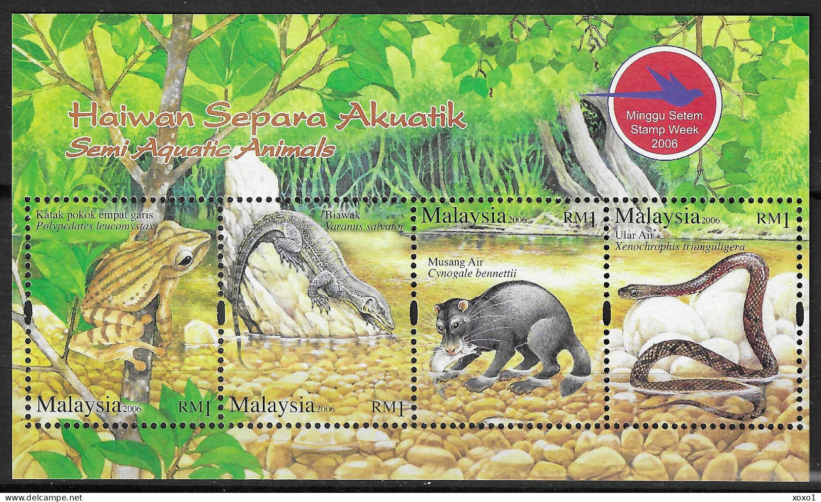 Malaysia 2006 MiNr. (Block 112)  Mammals, Frogs , Reptiles S\sh  MNH**   4.80 € - Malaysia (1964-...)
