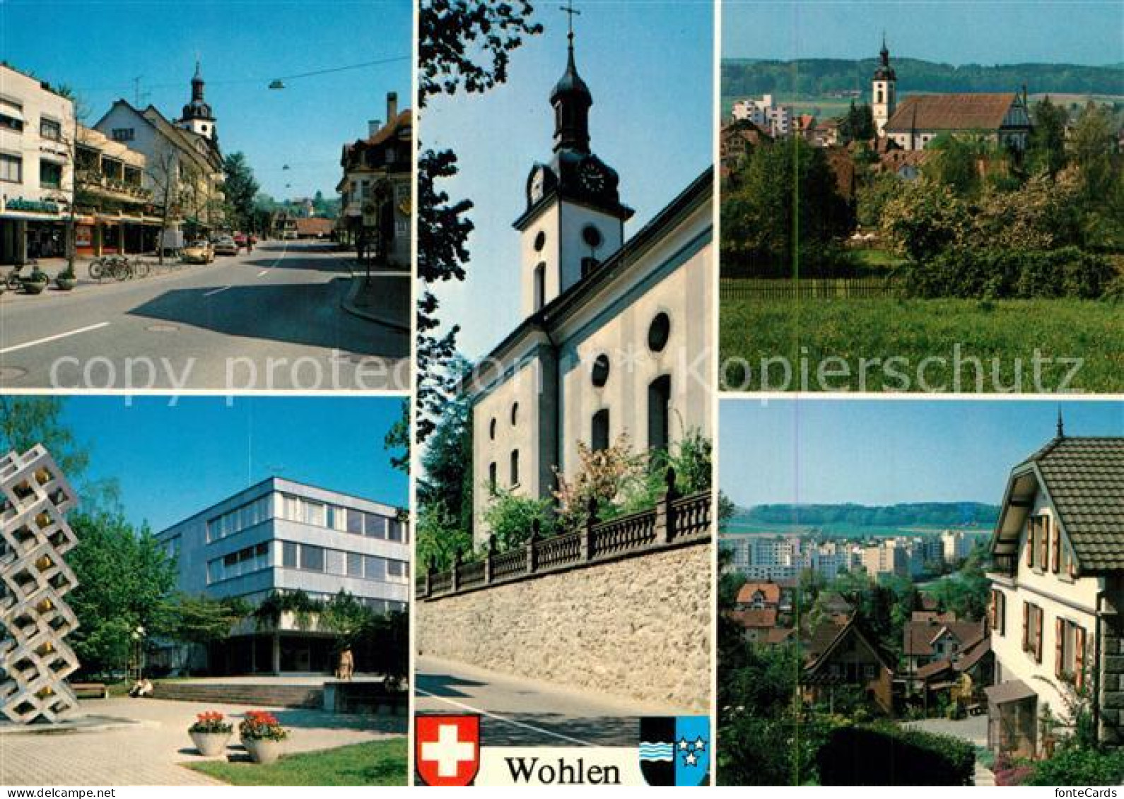 13293682 Wohlen AG Teilansichten Hauptstrasse Kirche Wohlen AG - Other & Unclassified