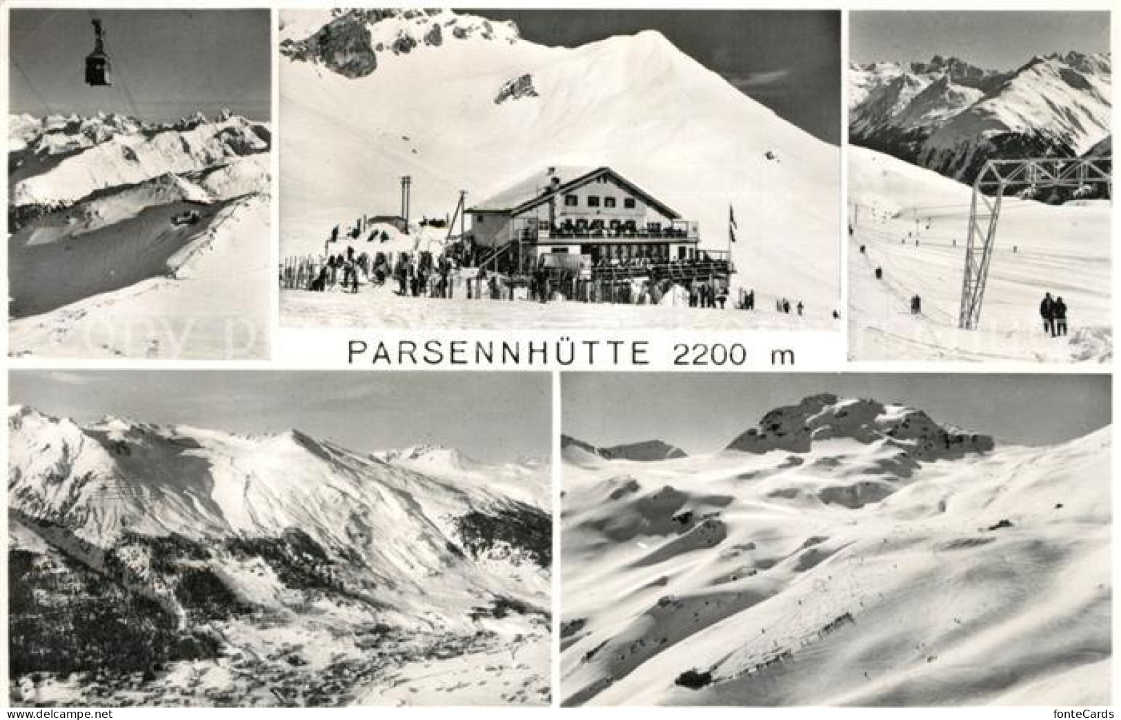 13292630 Parsennhuette Dorftaell Abfahrt Und Standard Run Weissfluhjoch Skilift  - Other & Unclassified