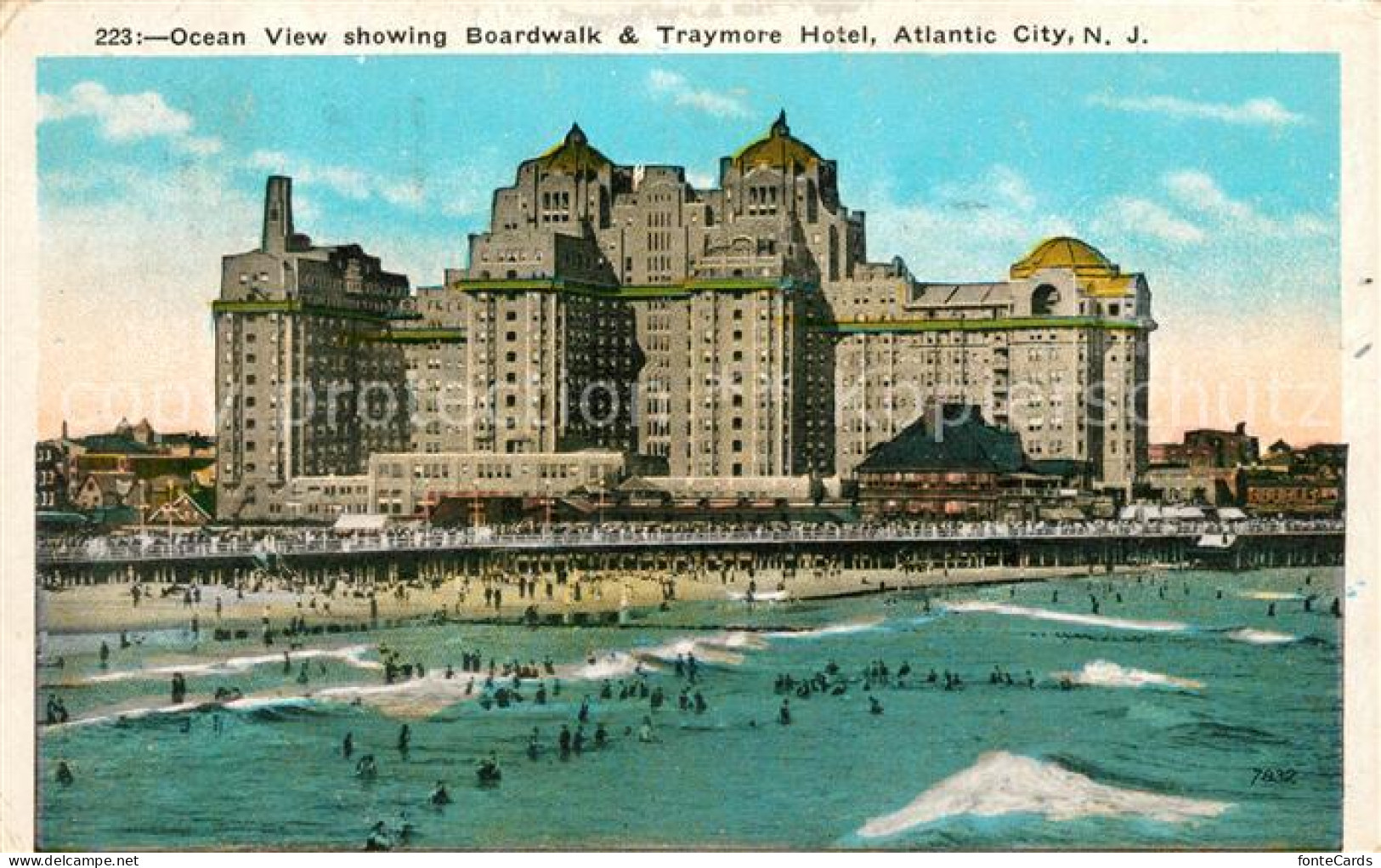 13292148 Atlantic_City_New_Jersey Ocean View Boardwalk & Traymore Hotel - Sonstige & Ohne Zuordnung