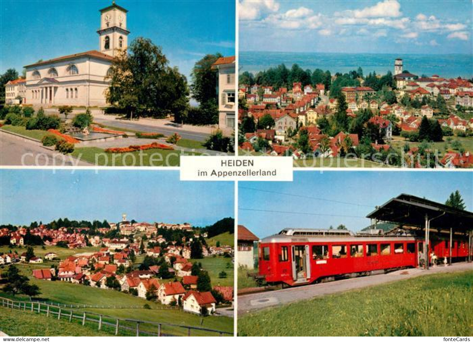 13291700 Heiden AR Rathaus Panorama Bahnhof Heiden AR - Sonstige & Ohne Zuordnung