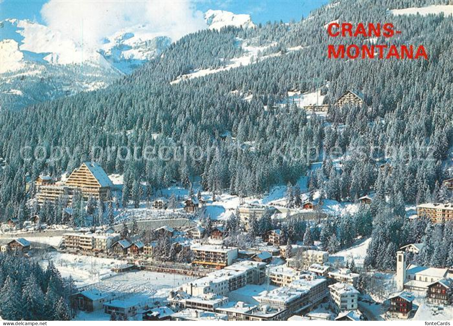 13291684 Crans-Montana Winterlandschaft Crans-Montana - Other & Unclassified