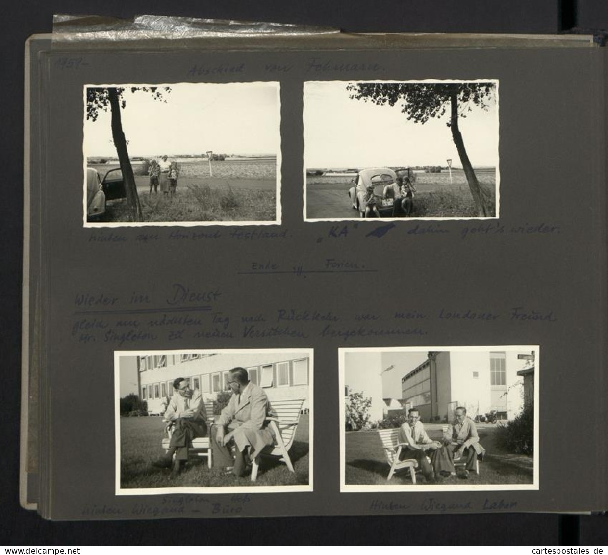 Fotoalbum mit 199 Fotografien, Ansicht Fehmarn, Familie Hess auf Reise mit VW Käfer nach der Ostsee, 1959 