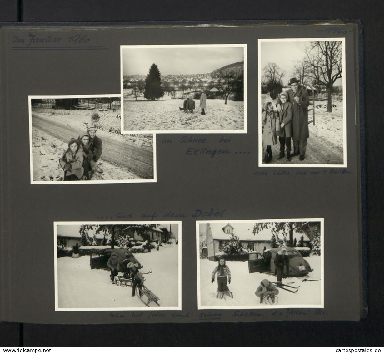 Fotoalbum mit 199 Fotografien, Ansicht Fehmarn, Familie Hess auf Reise mit VW Käfer nach der Ostsee, 1959 