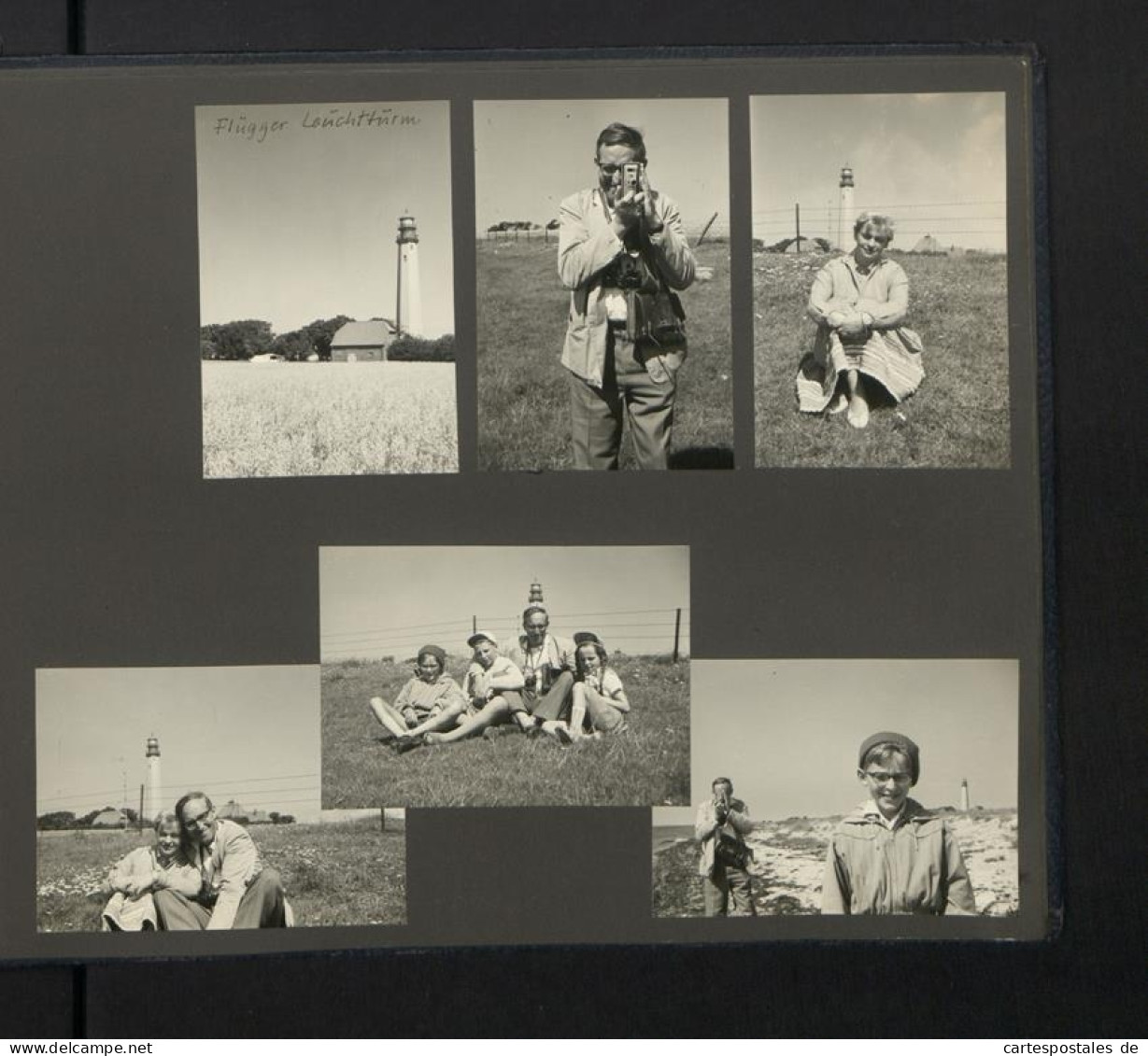 Fotoalbum mit 199 Fotografien, Ansicht Fehmarn, Familie Hess auf Reise mit VW Käfer nach der Ostsee, 1959 