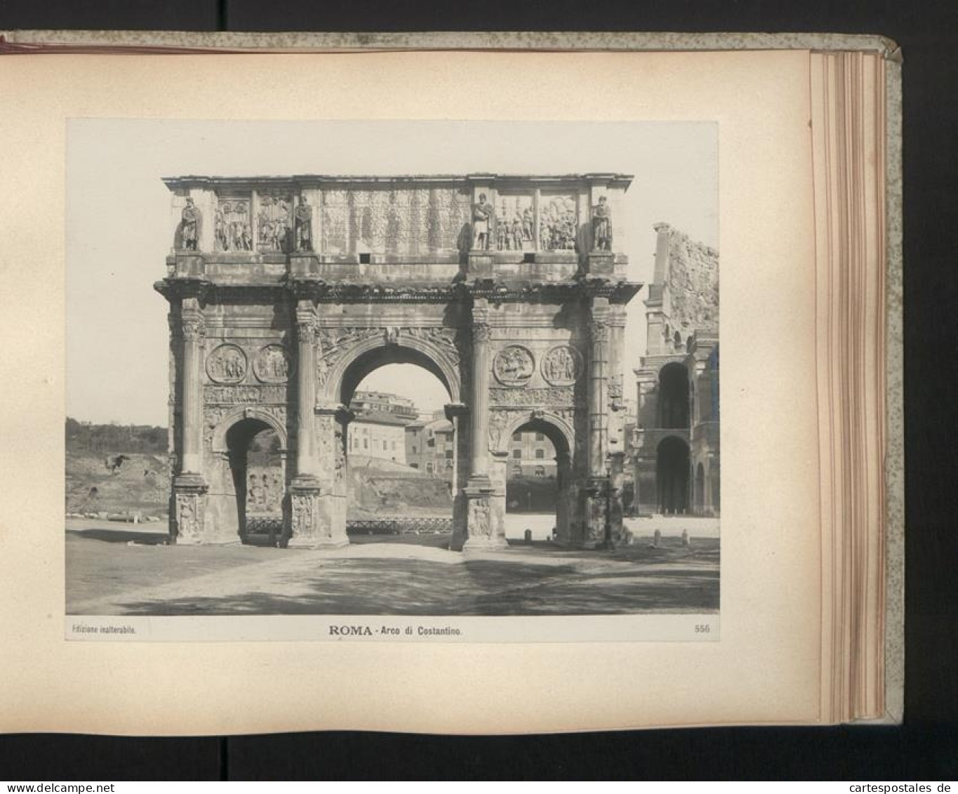 Fotoalbum mit 40 Fotografien, Edizione inalterabile, Ansicht Rom, Castello S. Angelo, San Paolo interno, Foro Trajano 