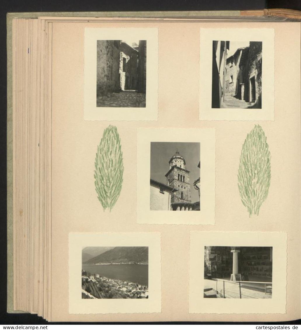 Fotoalbum mit 213 Fotografien, Ansicht St. Moritz, Olympische Winterspiele 1948, Genf, Aarau 