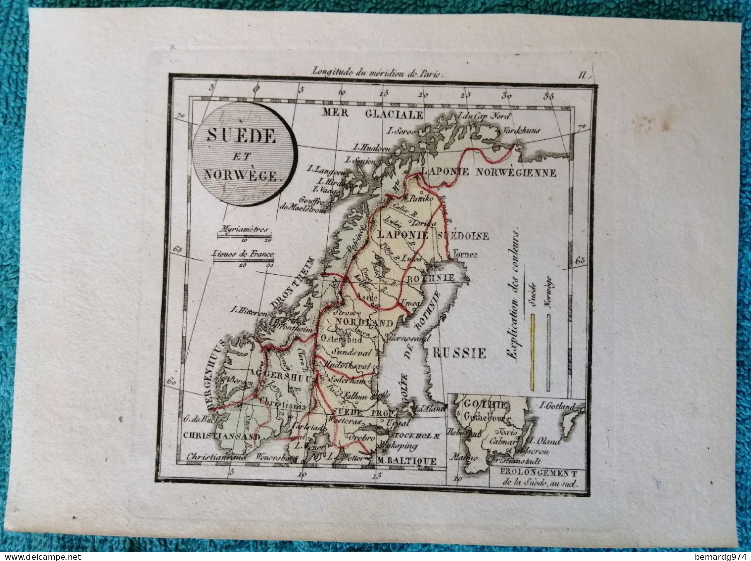 Suède Et Norvège Sweden And Norway : Five Antique Maps  19è Century - Geographische Kaarten