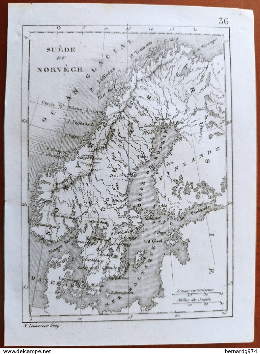 Suède et Norvège Sweden and Norway : five antique maps  19è century