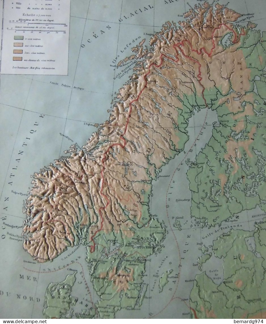 Suède et Norvège Sweden and Norway : five antique maps  19è century