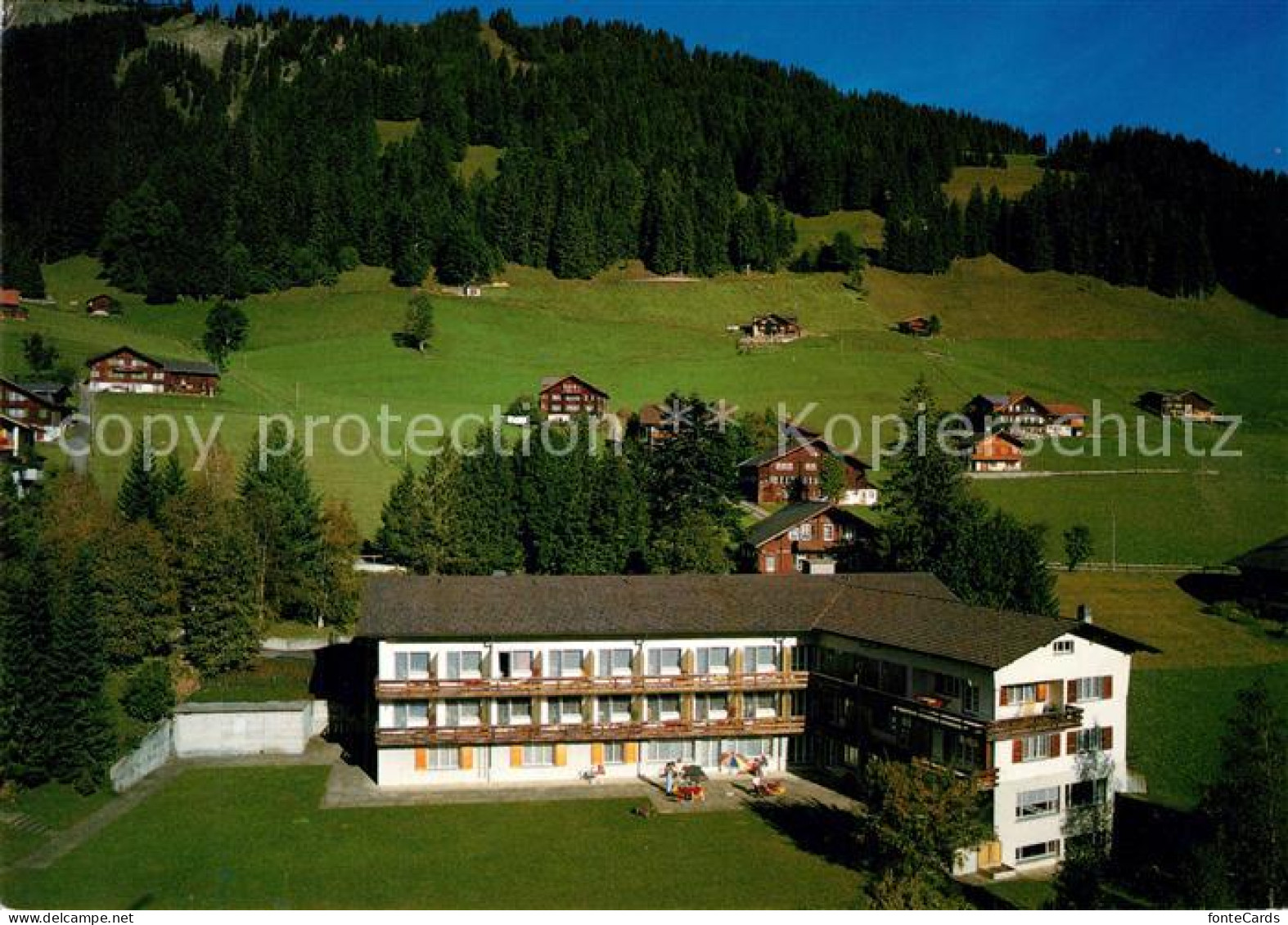 13286001 Adelboden Fliegeraufnahme Ferienhotel Spittlerhaus Adelboden - Sonstige & Ohne Zuordnung