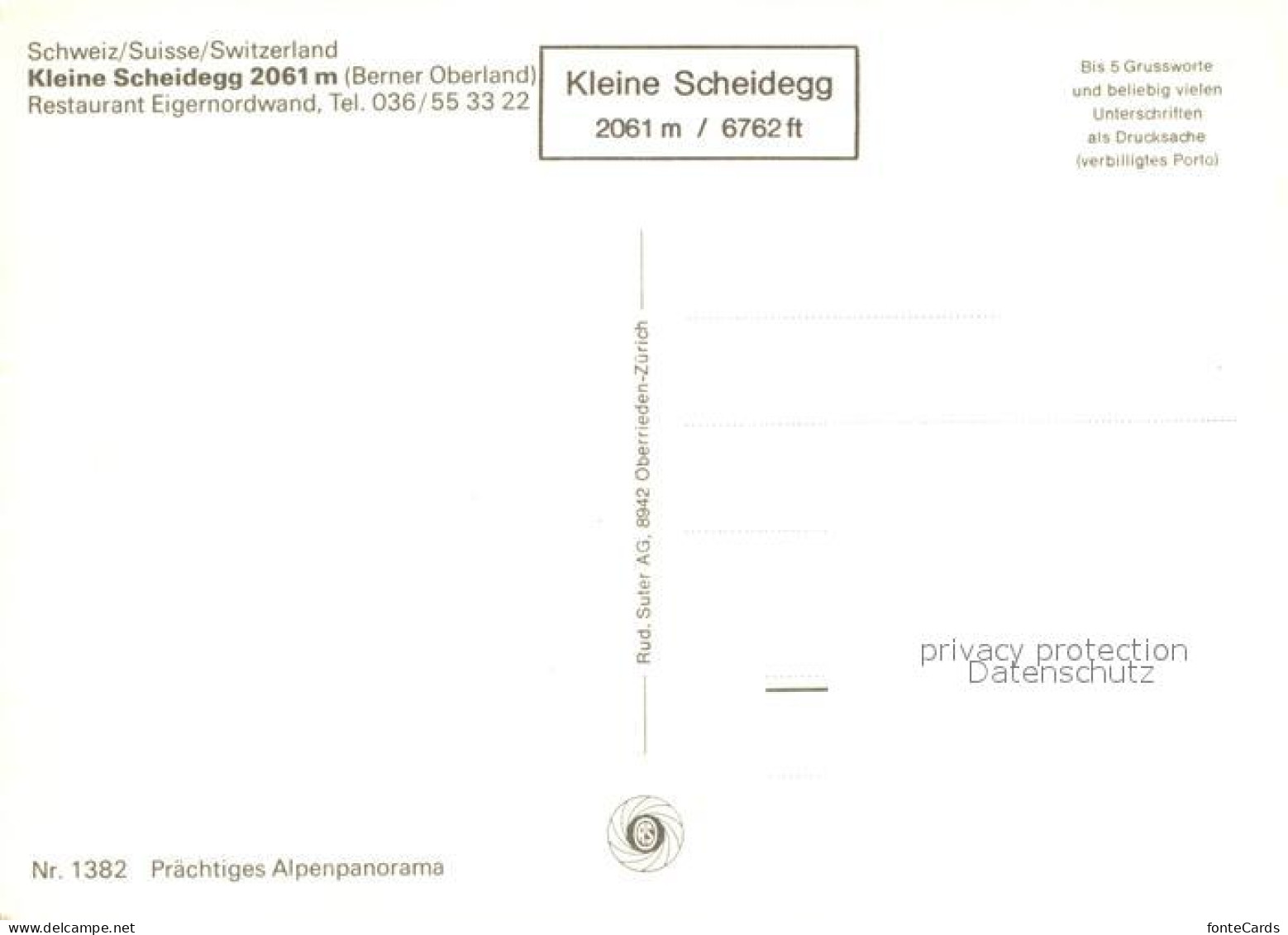 13285340 Kleine Scheidegg Interlaken Restaurant Eigernordwand Kleine Scheidegg - Sonstige & Ohne Zuordnung