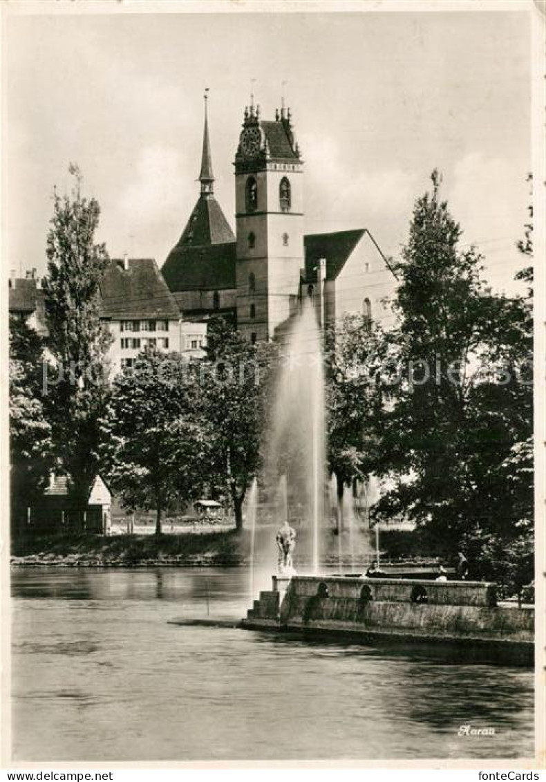 13282350 Aarau AG Aarepartie Mit Kirche Aarau AG - Autres & Non Classés