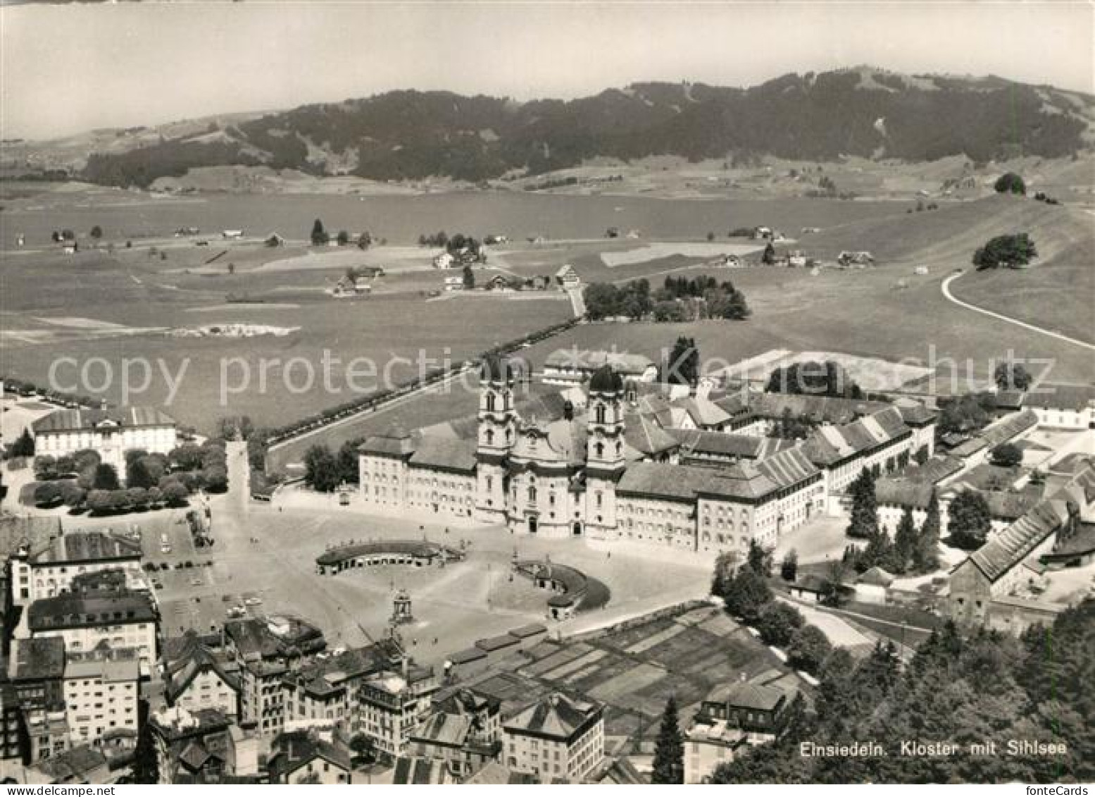 13282291 Einsiedeln SZ Fliegeraufnahme Kloster Mit Sihlsee Einsiedeln SZ - Autres & Non Classés