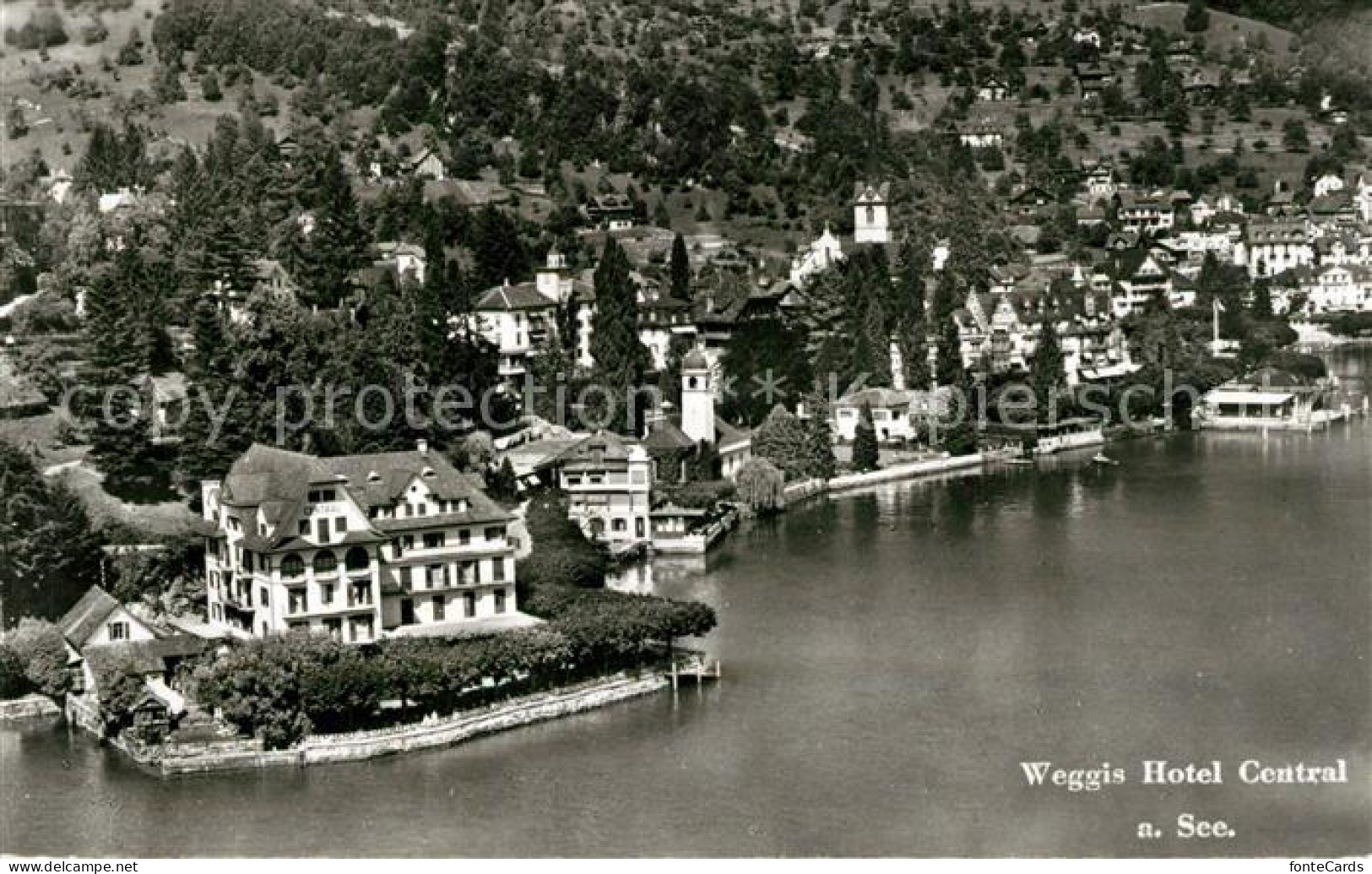 13279922 Weggis Vierwaldstaettersee Hotel Central Fliegeraufnahme Weggis Vierwal - Other & Unclassified