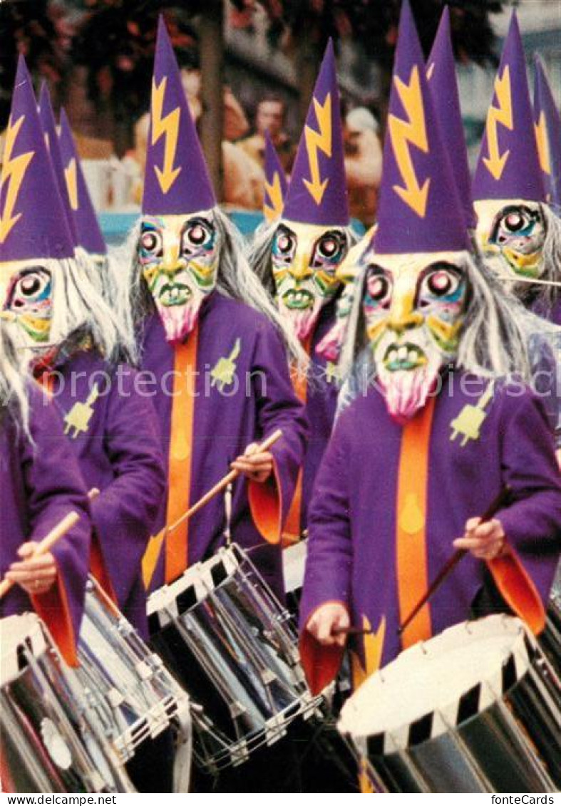 13278521 Basel BS Basler Fasnacht Masken Tambouregruppe Basel BS - Sonstige & Ohne Zuordnung