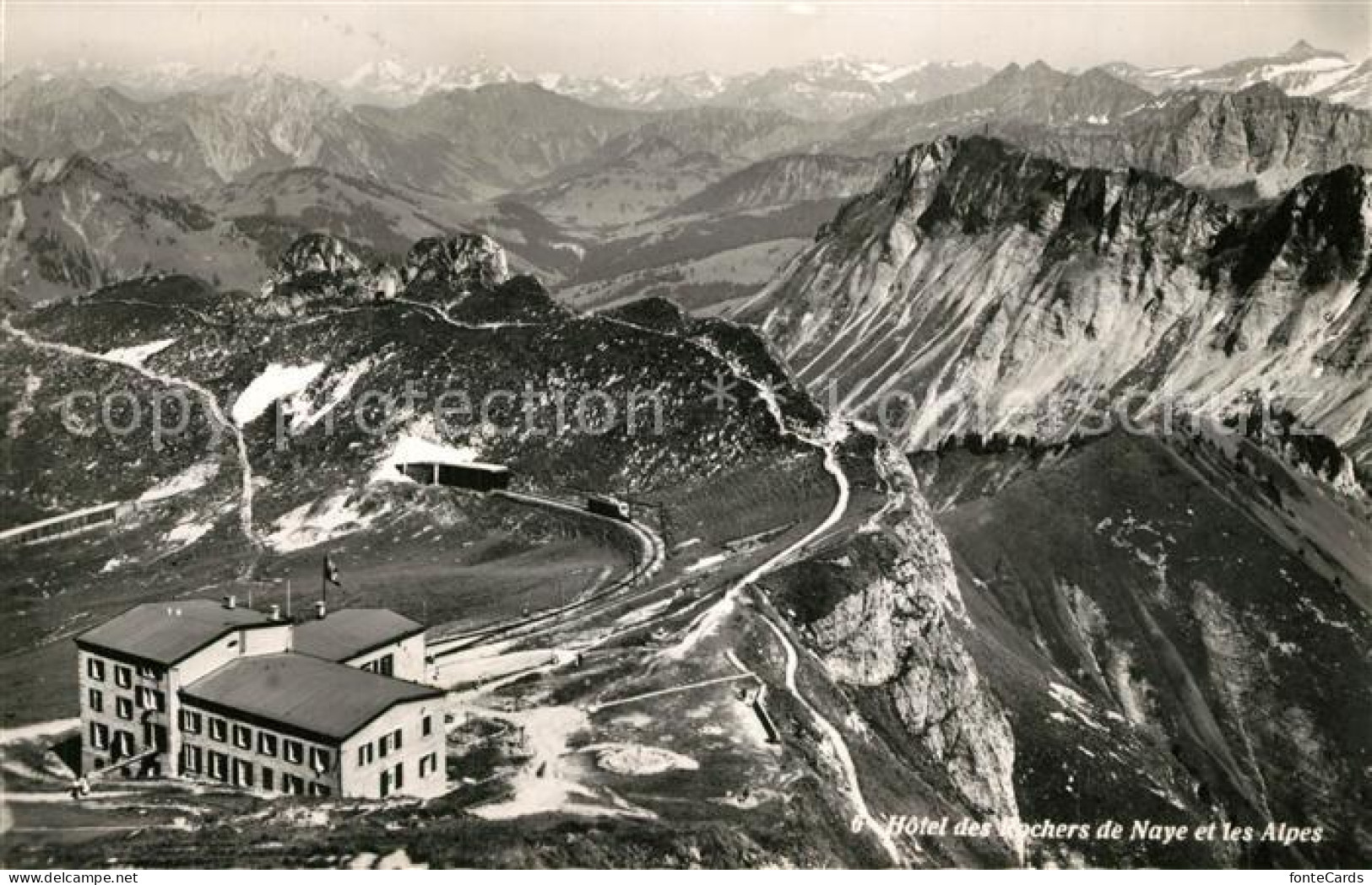 13278141 Rochers De Naye Fliegeraufnahme Mit Hotel Rochers De Naye - Altri & Non Classificati