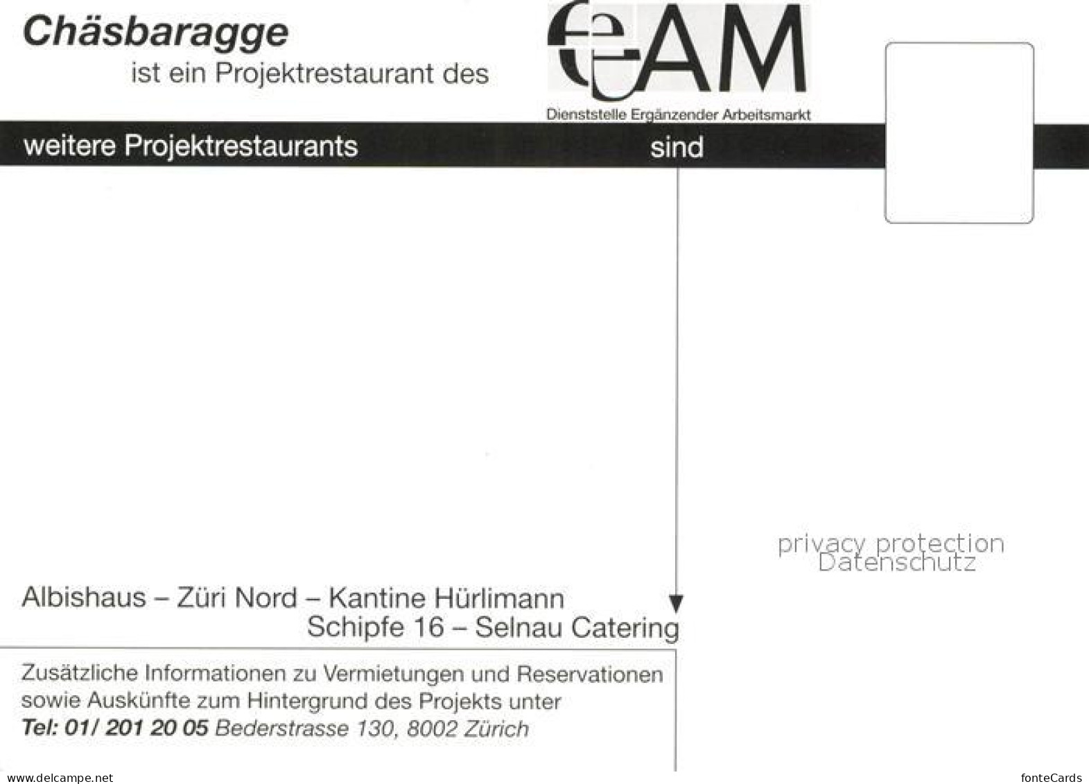 13268851 Zuerich ZH Chaesbaragge Kantine Zuerich ZH - Sonstige & Ohne Zuordnung